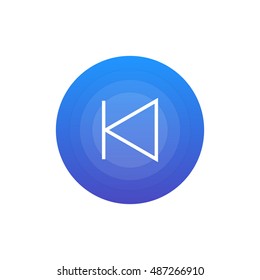 Previous track icon vector, clip art. Also useful as logo, circle app icon, web UI element, symbol, graphic image, silhouette and illustration. Compatible with ai, cdr, jpg, png, svg, pdf and eps.