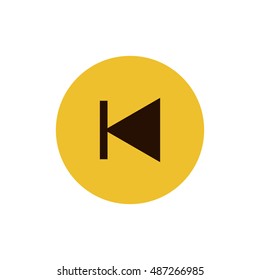 Previous track icon vector, clip art. Also useful as logo, circle app icon, web UI element, symbol, graphic image, silhouette and illustration. Compatible with ai, cdr, jpg, png, svg, pdf and eps.