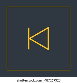 Previous track icon vector, clip art. Also useful as logo, web UI element, symbol, graphic image, silhouette and illustration. Compatible with ai, cdr, jpg, png, svg, pdf and eps formats.