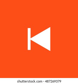 Previous track icon vector, clip art. Also useful as logo, web UI element, symbol, graphic image, silhouette and illustration. Compatible with ai, cdr, jpg, png, svg, pdf and eps formats.