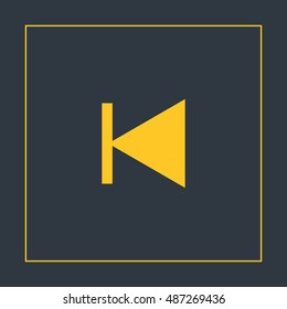 Previous track icon vector, clip art. Also useful as logo, web UI element, symbol, graphic image, silhouette and illustration. Compatible with ai, cdr, jpg, png, svg, pdf and eps formats.