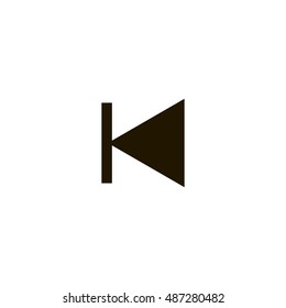 Previous track icon vector, clip art. Also useful as logo, web UI element, symbol, graphic image, silhouette and illustration. Compatible with ai, cdr, jpg, png, svg, pdf and eps formats.