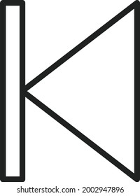 Previous Track icon vector image. Can also be used for Physical Fitness. Suitable for mobile apps, web apps and print media.