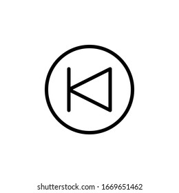 previous track icon vector. perfect for multimedia player interface button and any purposes