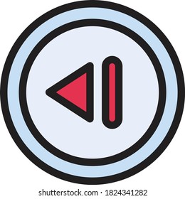 previous vector color line icon 