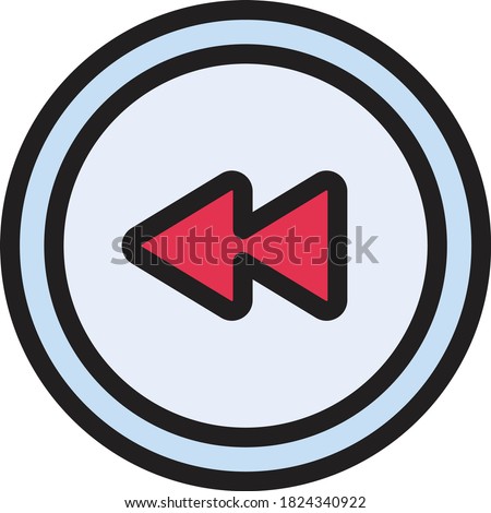 previous vector color line icon 