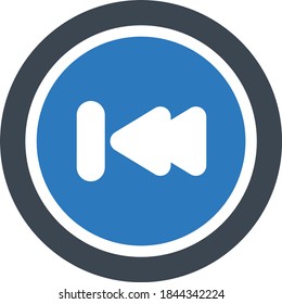 previous vector glyph colour icon 