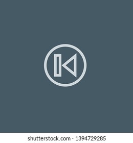 Previous vector icon. Previous concept stroke symbol design. Thin graphic elements vector illustration, outline pattern for your web site design, logo, UI. EPS 10.