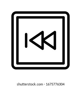 previous vector thin line icon 