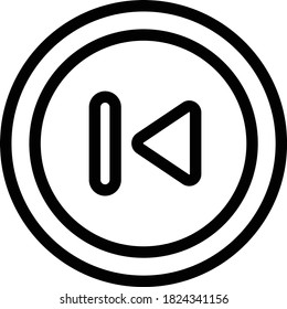 previous vector thin line icon 