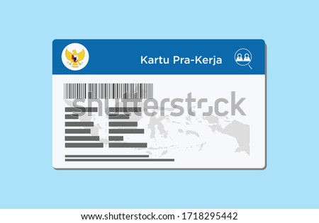 pre-work card ( Indonesian : kartu pra kerja )  Foto stock © 