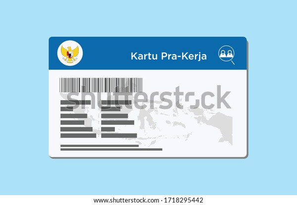 Prework Card Indonesian Kartu Pra Kerja Stock Vector Royalty Free 1718295442