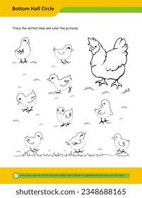 Prewriting skills, line practice sheet for kindergarten, Handwriting practice for kids. Fine motor skills. Line tracing worksheet. Activity page for kids. Coloring page for preschool.