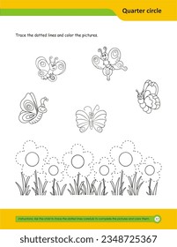 Prewriting skills, line practice sheet for kindergarten, Handwriting practice for kids. Fine motor skills. Line tracing worksheet. Activity page for kids. Coloring page for preschool.