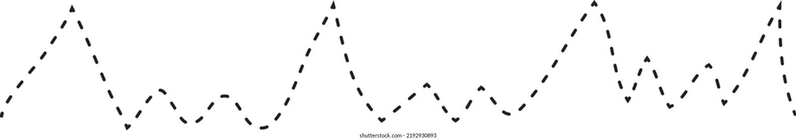 Prewriting tracing lines and curve shapes element for preschool, kindergarten and Montessori kids activities in vector illustration
