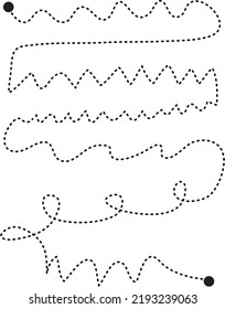 Prewriting tracing lines and curve shapes element for preschool, kindergarten and Montessori kids activities in vector illustration
