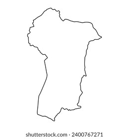 Prey Veng province map, administrative division of Cambodia. Vector illustration.