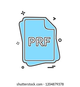 PRF file type icon design vector