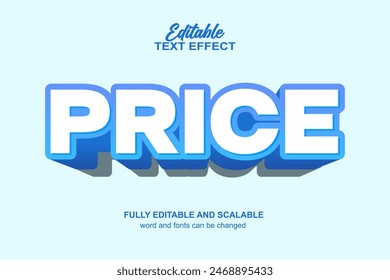 PRICE 3D TEXT EFFECT EDITABLE VECTOR