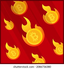 Price of bitcoin is falling or burning