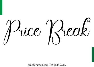 Price Break sale text in typography saying