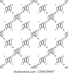 Preisdiagramm mit drei Kerzen Vektor Trading and Investment Konzept minimal linear nahtlos Muster