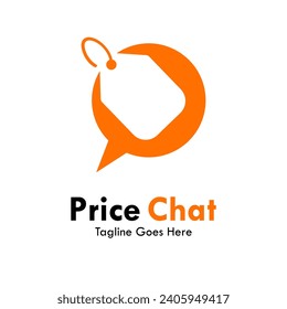 Price chat design logo template illustration