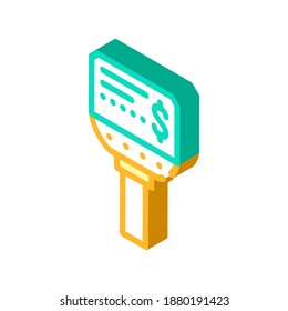 price checker device isometric icon vector. price checker device sign. isolated symbol illustration