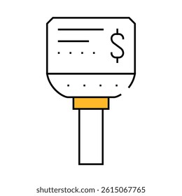 price checker device line icon vector. price checker device sign. isolated symbol illustration