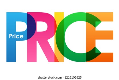 PRICE colorful letters banner