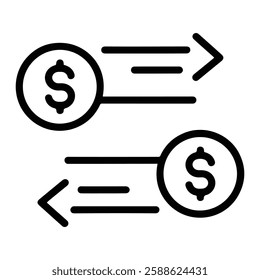 Price Comparison Flat outline icon