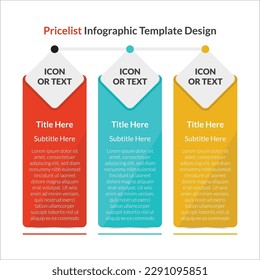 Price comparison template box table design vector