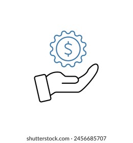 Icono de línea de concepto de Precio. Ilustración de elemento simple. Diseño de contorno de concepto de Precio.