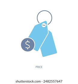 price concept line icon. Simple element illustration. price concept outline symbol design.
