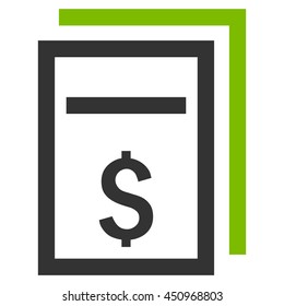Price Copy vector icon. Style is bicolor flat symbol, eco green and gray colors, white background.