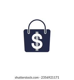 Price, cost of goods sold icon on white