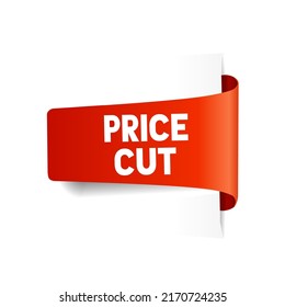 Price cut banner design vector. Business concept. Modern label icon.