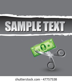 price cut gray ripped template