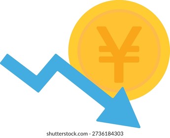 Price cut image illustration, deflation illustration