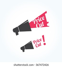Price Cut Megaphone Icon