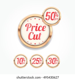 Price Cut % Off Labels