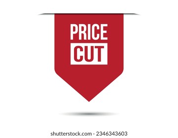 price cut red banner design vector illustration