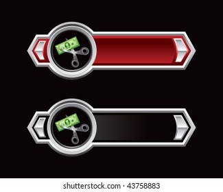 price cut red and black arrows