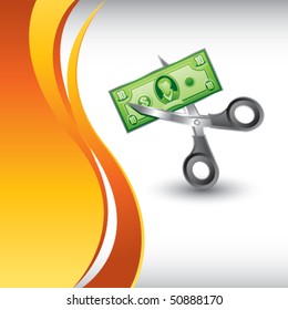 price cut vertical orange wave