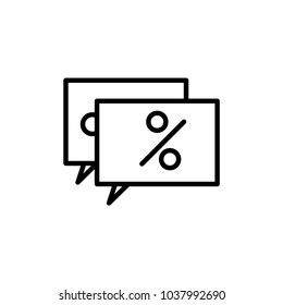 Price discount icon vector