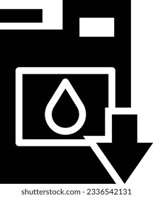 Icono de glifo de precio inferior - Icono único, vector
