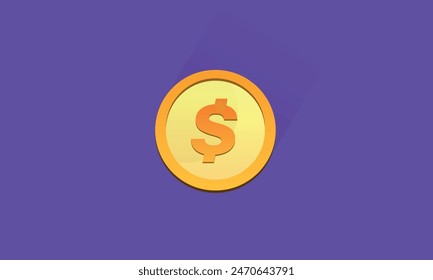 price drop with dollar coin falling