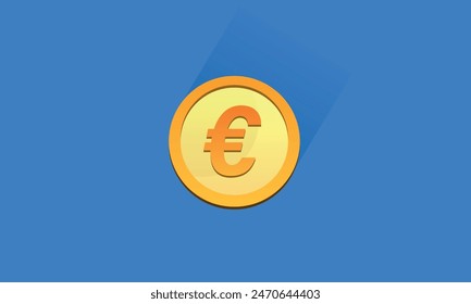 price drop with euro coin falling