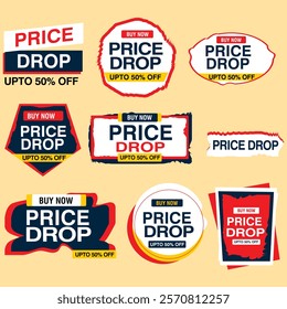 Price drop Icons,discount collection, discount tags Bundles, percent sign percentage interest rate, sale discount savings symbols, discount offer, up to 50% off,