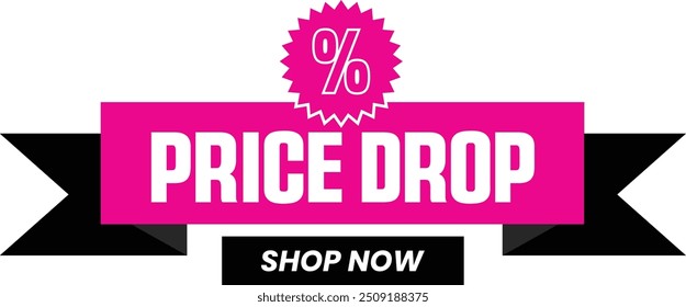 Price Drop Promotional Ecommerce Offer Design Marketing Symbol